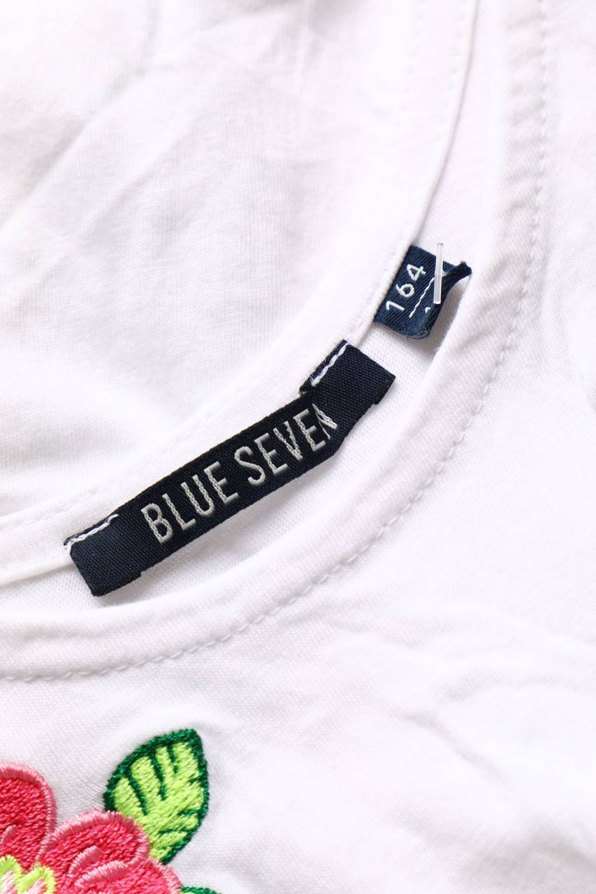 Carou Blue Seven Top Mit Stickereien