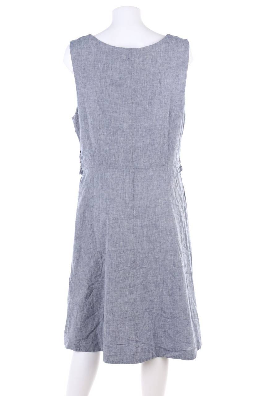 Carou Boden Kleid Aus Leinen-Mix