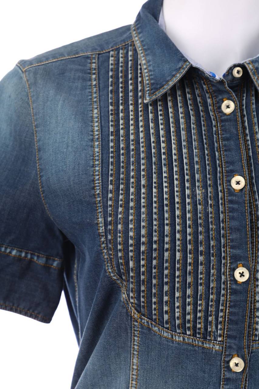 Carou BOGNER JEANS Jeans-Bluse Mit Biesen