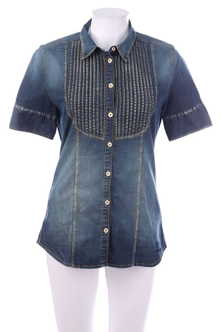 Carou BOGNER JEANS Jeans-Bluse mit Biesen