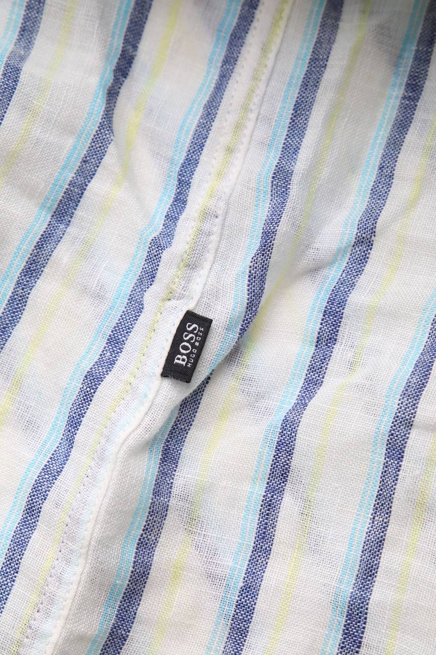 Carou BOSS HUGO BOSS Leinen-Hemd Mit Streifen