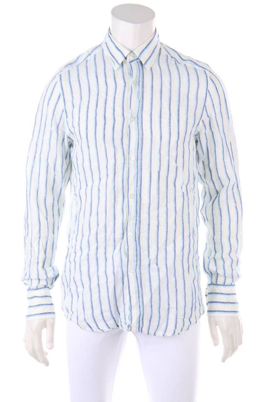 Carou BOSS HUGO BOSS Leinen-Hemd mit Streifen