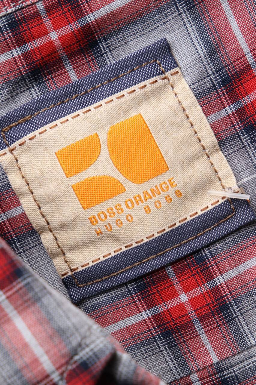 Carou BOSS ORANGE Kariertes Hemd Mit Logo-Plakette