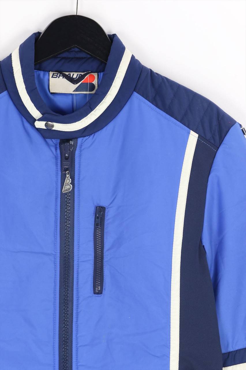 Carou BRAUN Vintage-wattierte Jacke Im Biker-Stil