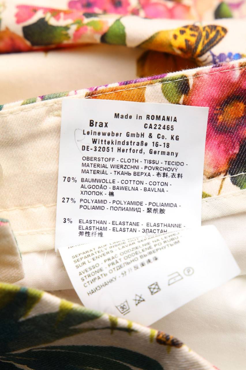 Carou BRAX Slim Jeans Mit Blumen-Print