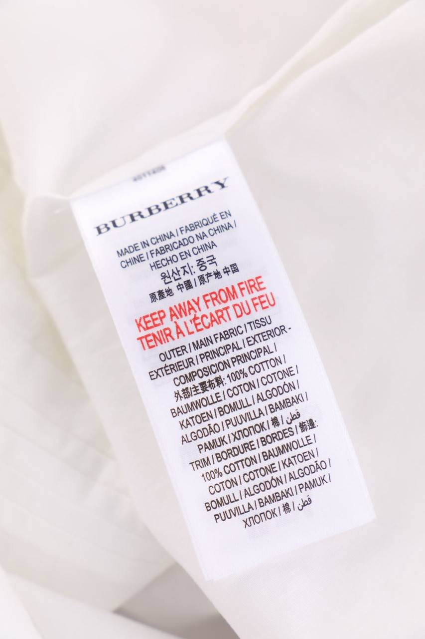 Carou BURBERRY Baumwoll-Kleid Mit Biesen
