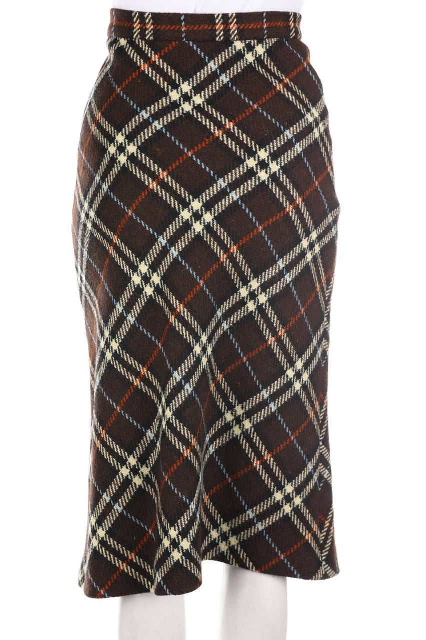 Carou BURBERRY Midi-Tartan-Rock Aus Wolle