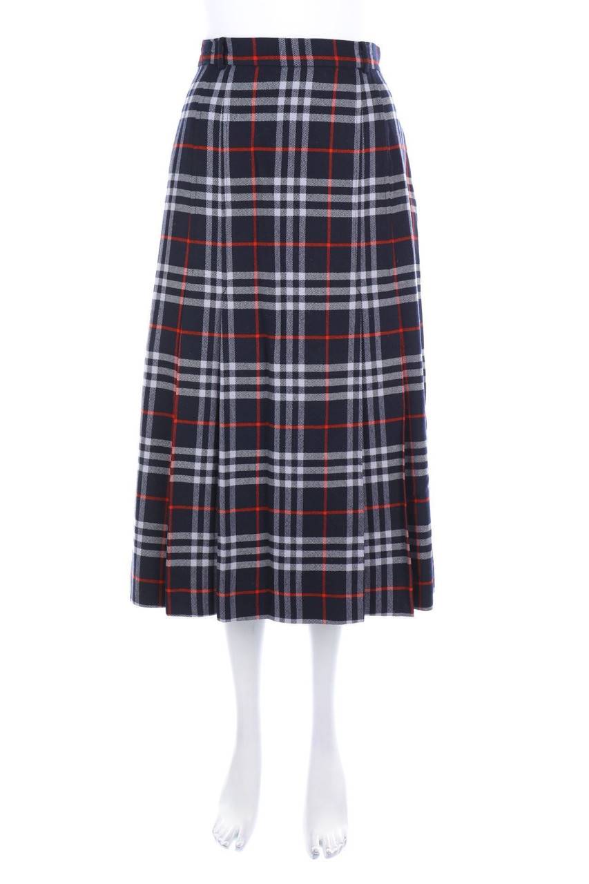 Carou BURBERRYS´ Karo-Midi-Falten-Rock