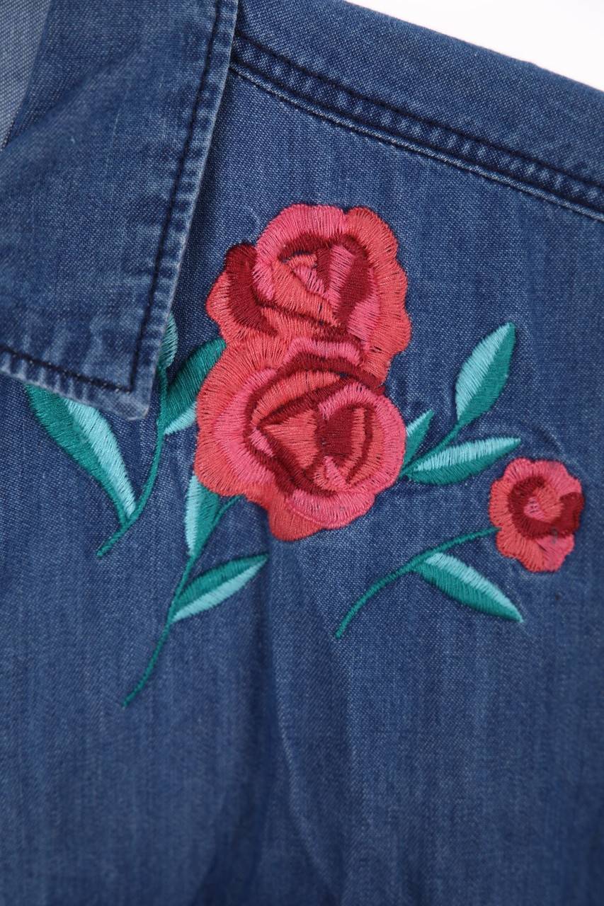Carou C&A Denim-Kleid Mit Stickereien