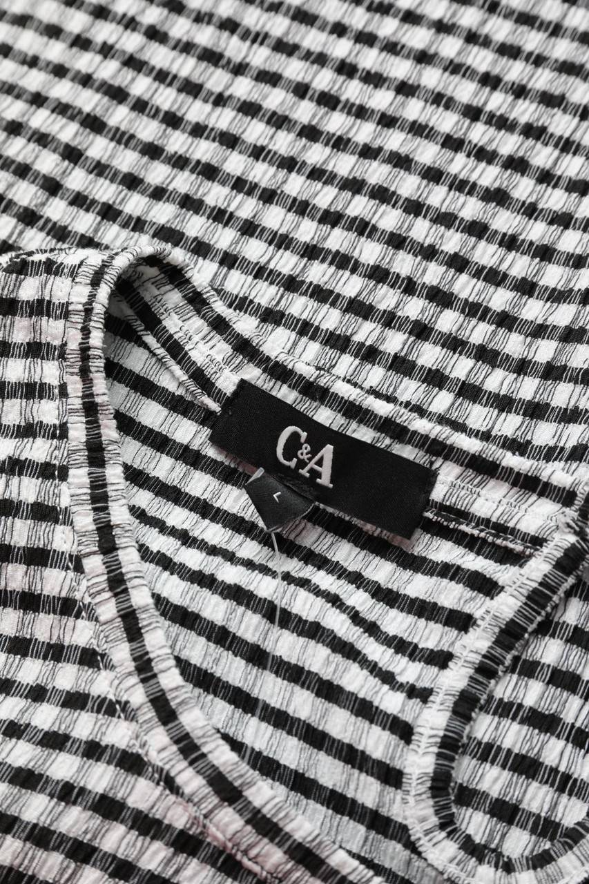 Carou C&A Kurzarm-Bluse Mit Karo-Muster