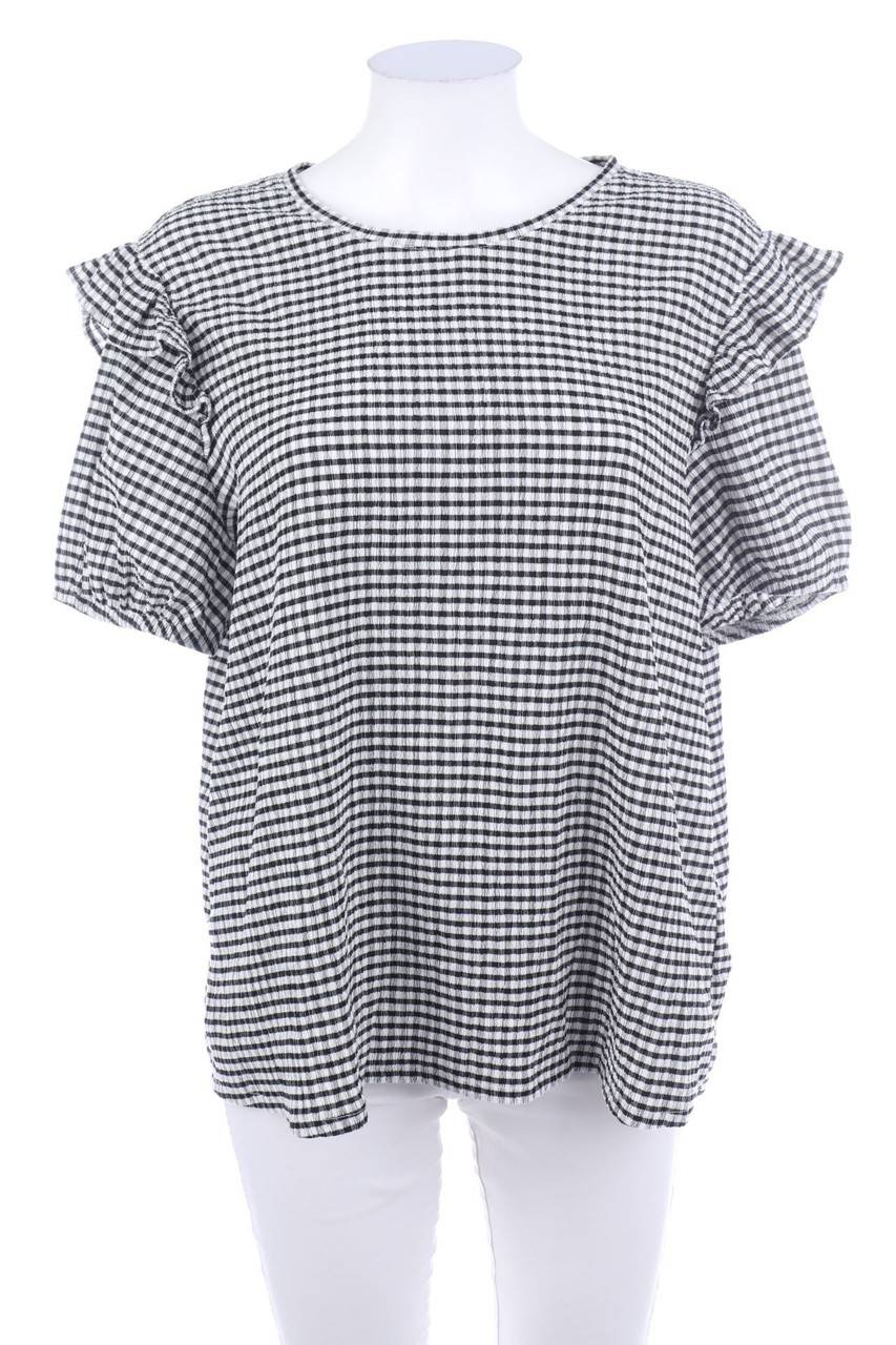 Carou C&A Kurzarm-Bluse mit Karo-Muster
