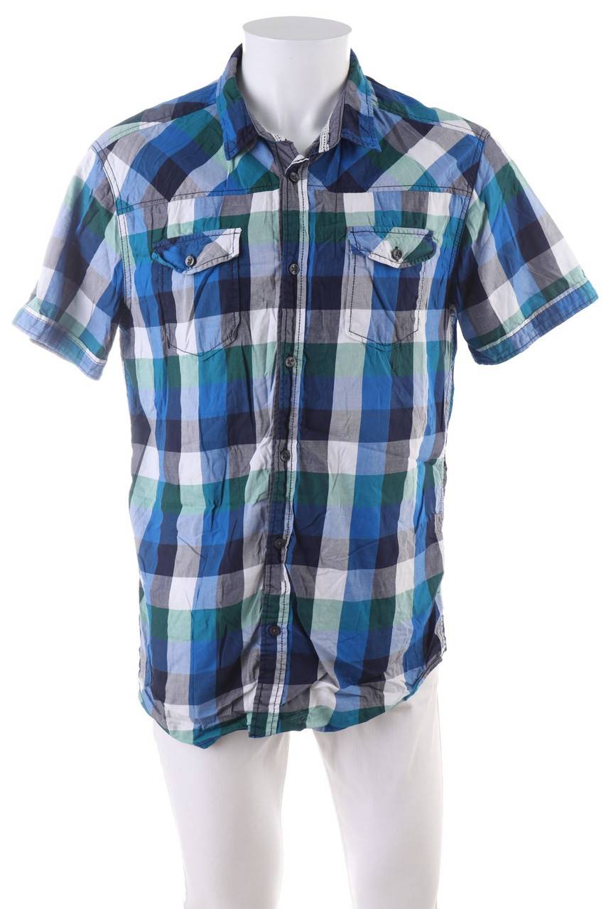 Carou C&A Kurzarm-Hemd mit Karo-Muster