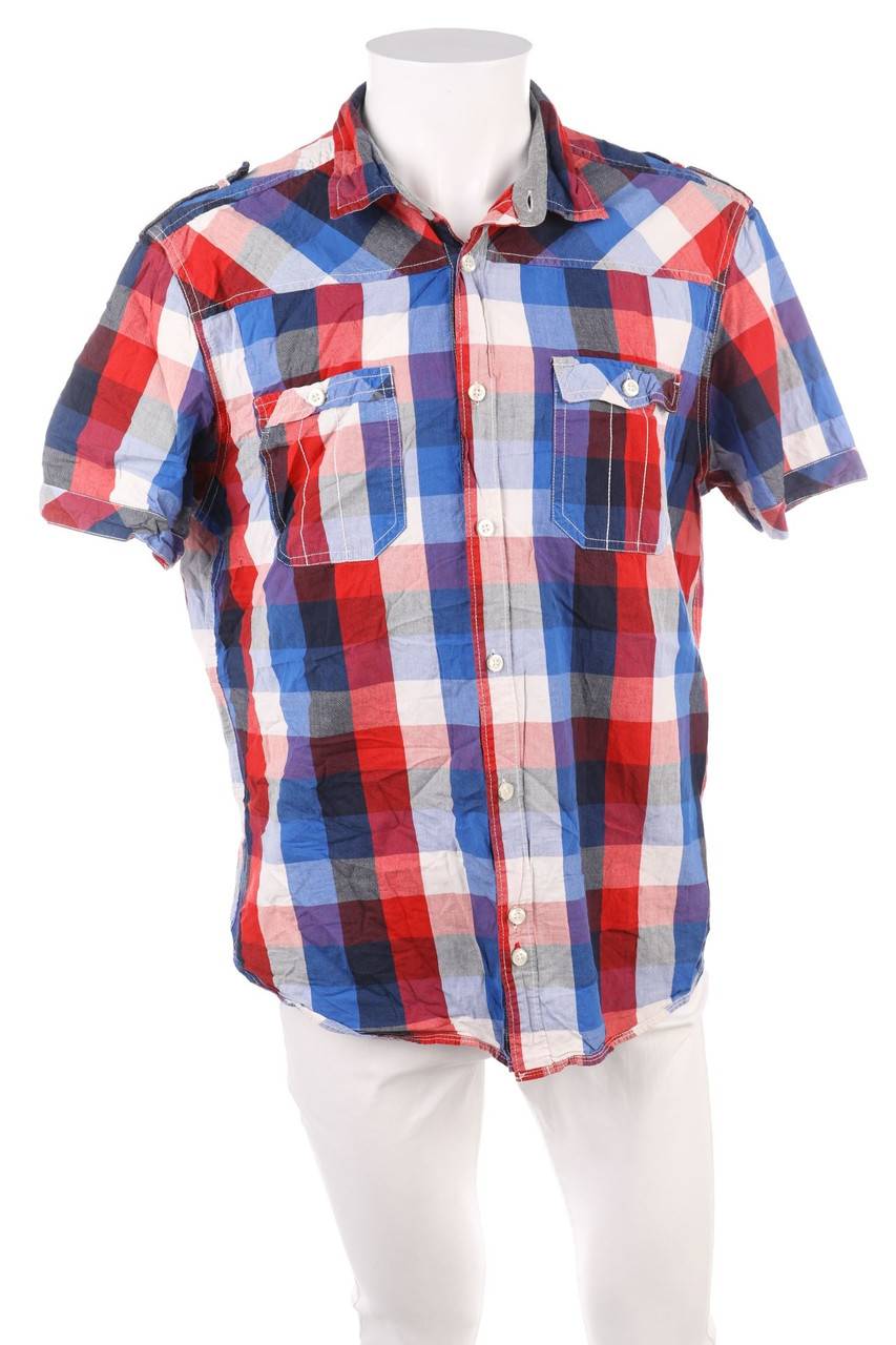 Carou C&A Kurzarm-Hemd mit Karo-Muster