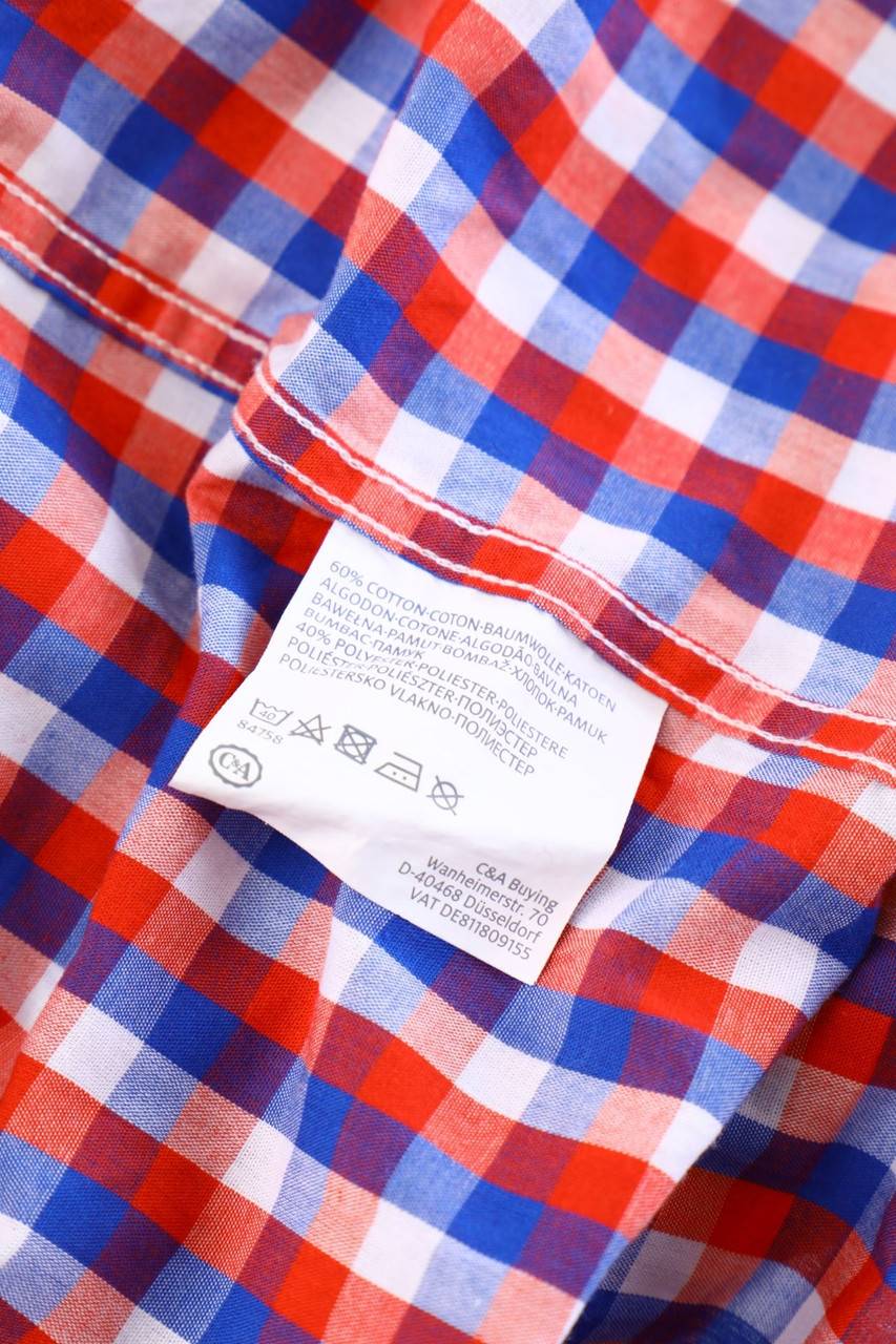 Carou C&A Kurzarm-Hemd Mit Karo-Muster