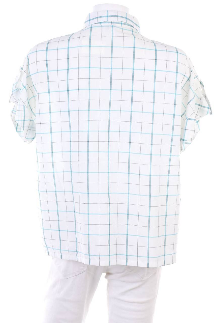 Carou C&A Vintage-Hemd-Bluse Mit Kurzem Ärmel