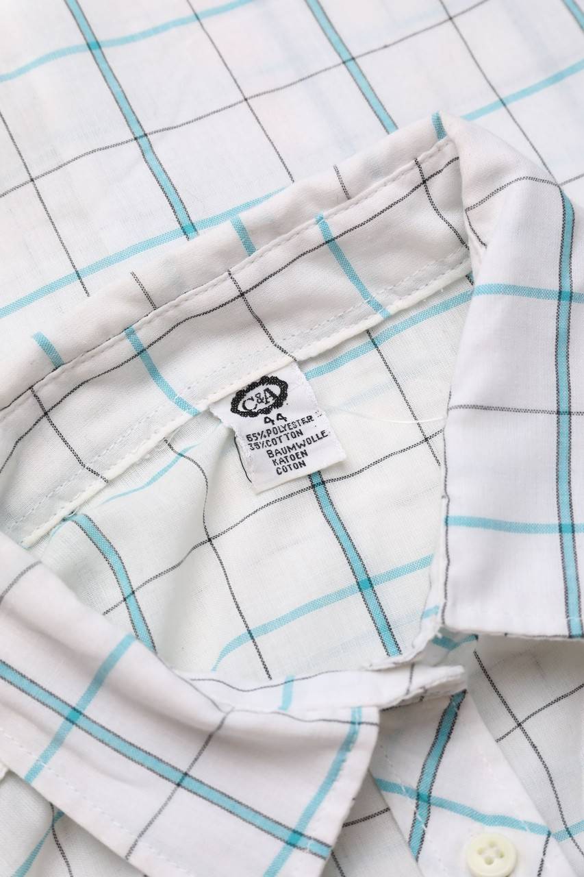 Carou C&A Vintage-Hemd-Bluse Mit Kurzem Ärmel