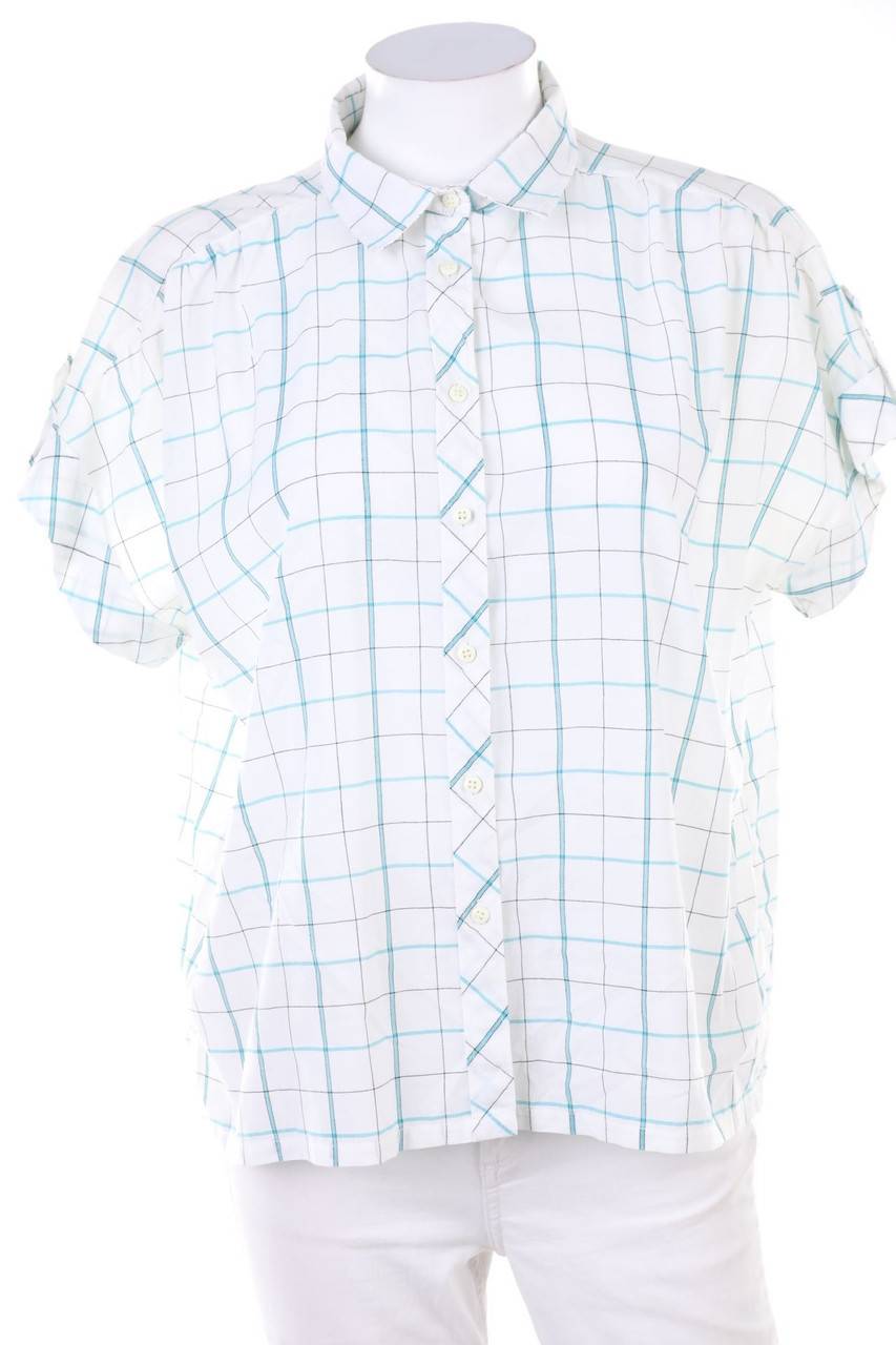 Carou C&A Vintage-Hemd-Bluse mit kurzem Ärmel