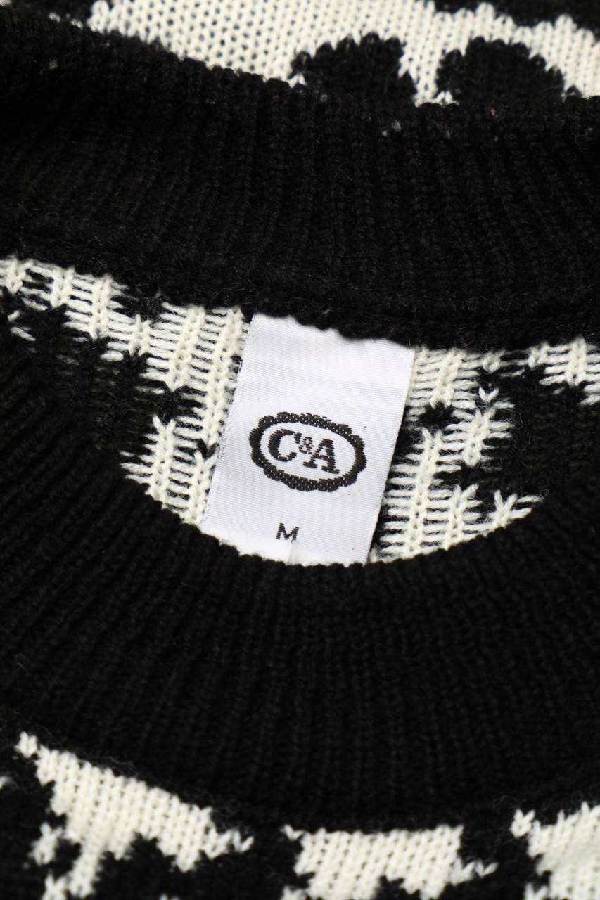Carou C&A Vintage-Strick-Pullover Mit Muster