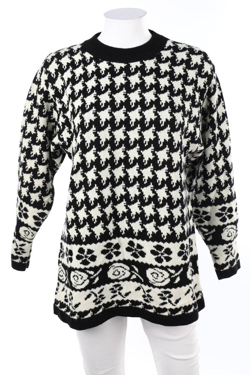 Carou C&A Vintage-Strick-Pullover mit Muster