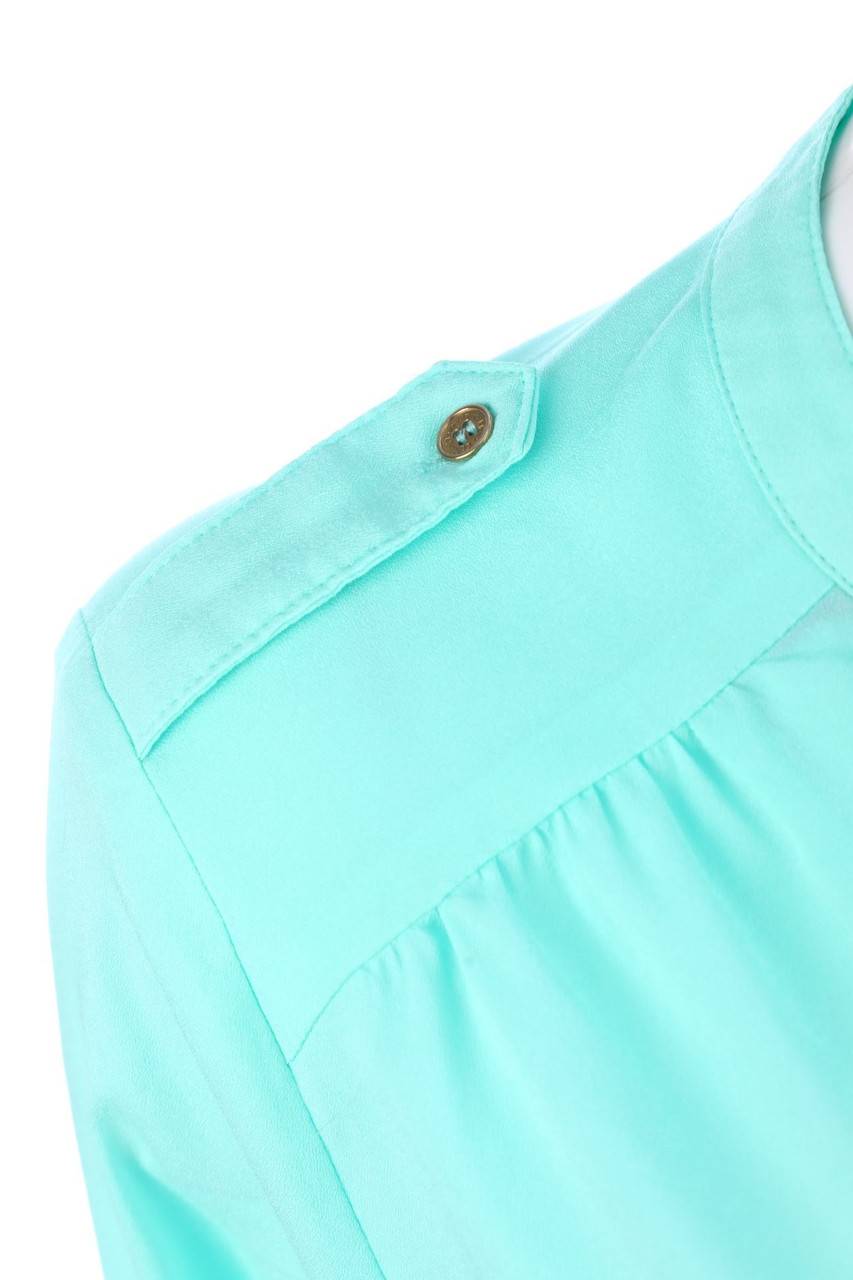 Carou Calvin Klein Bluse Mit Krempel-Ärmeln