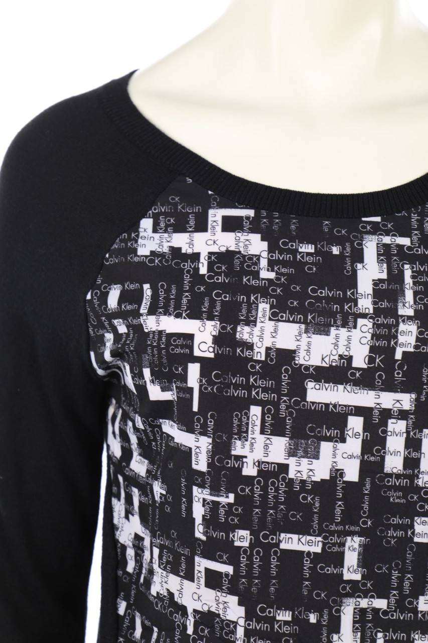 Carou Calvin Klein Strick-Pullover Mit Logo-Print