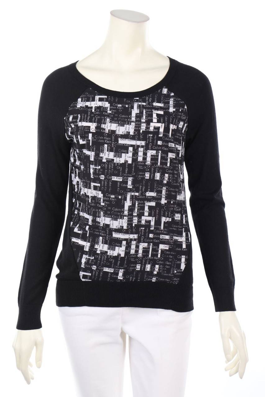 Carou Calvin Klein Strick-Pullover mit Logo-Print