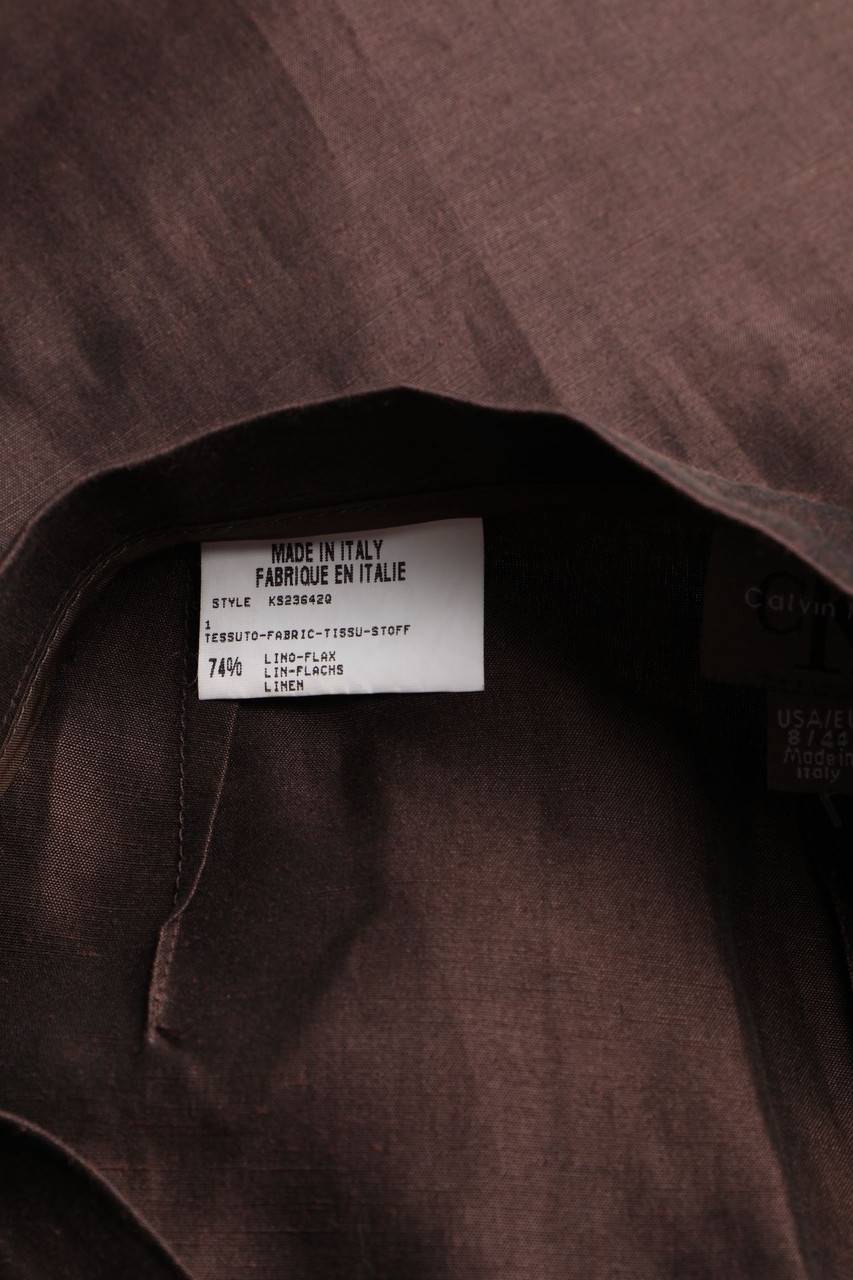 Carou Calvin Klein Vintage-Hose Aus Leinen-Mix