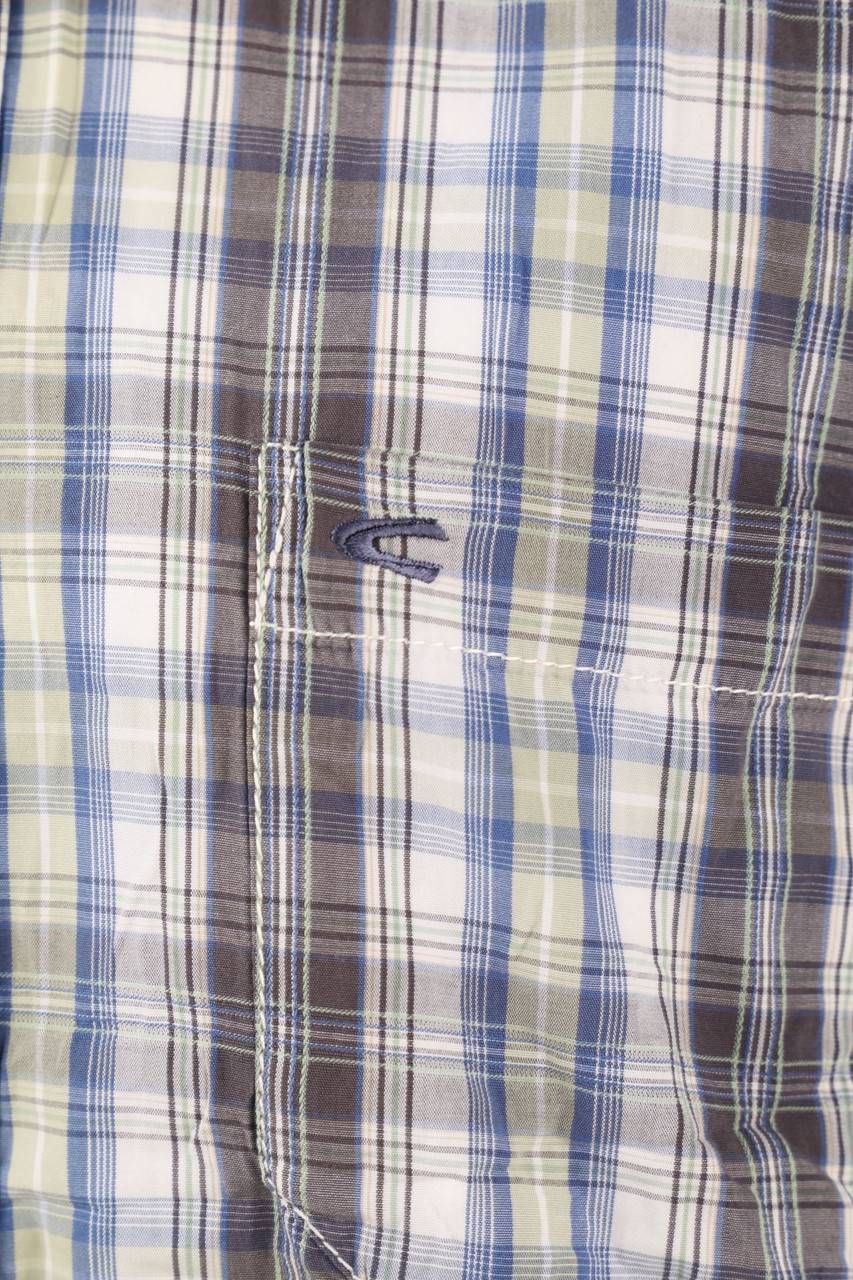 Carou Camel Active Kurzarm-Hemd Mit Karo-Muster