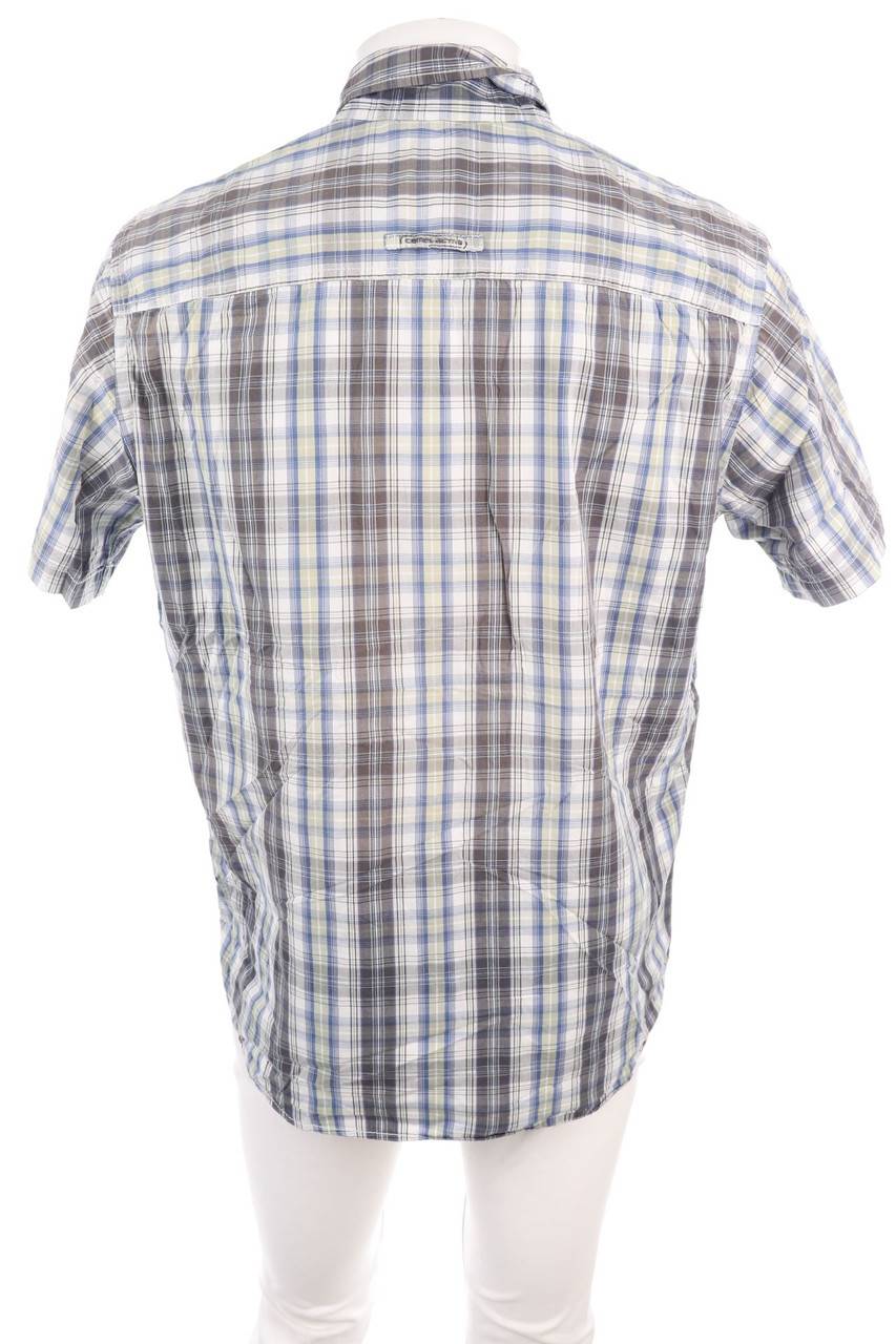 Carou Camel Active Kurzarm-Hemd Mit Karo-Muster