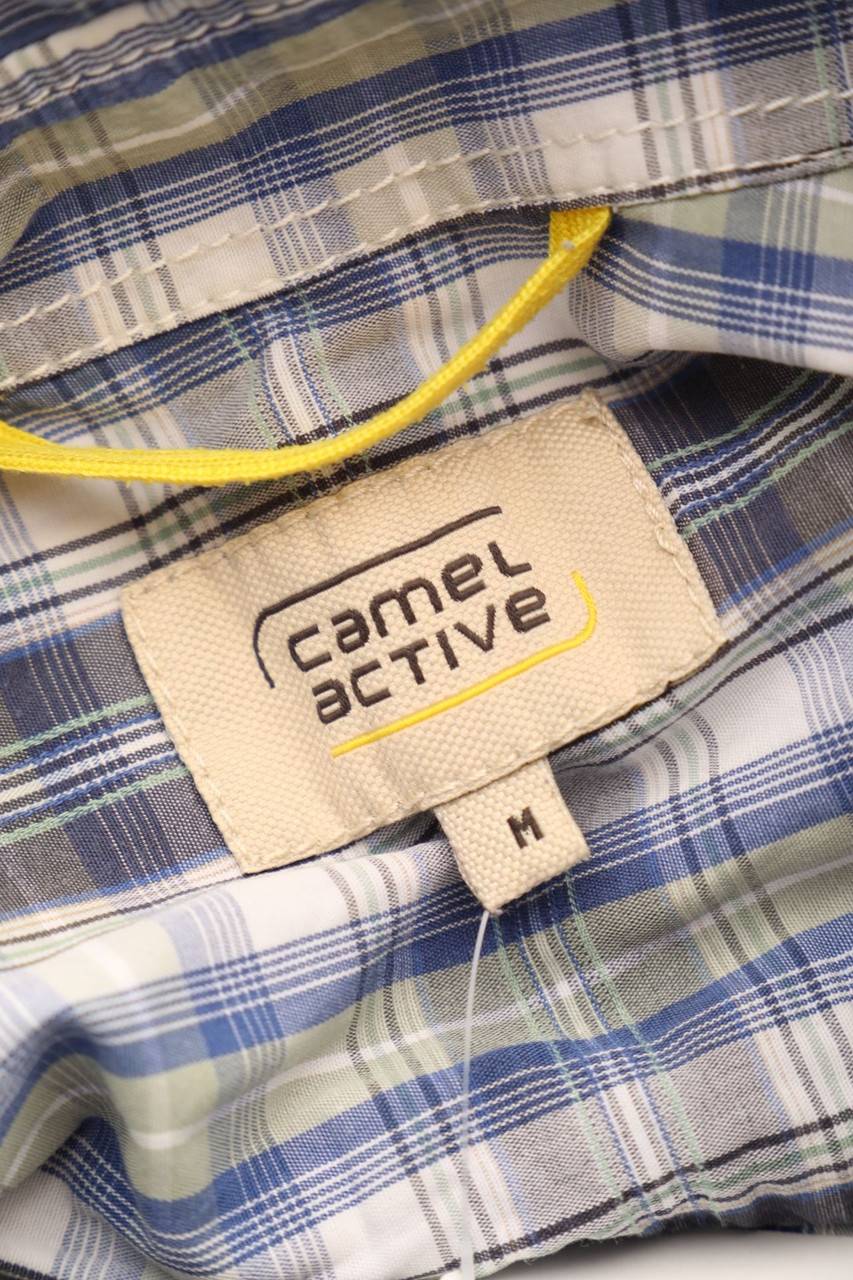 Carou Camel Active Kurzarm-Hemd Mit Karo-Muster