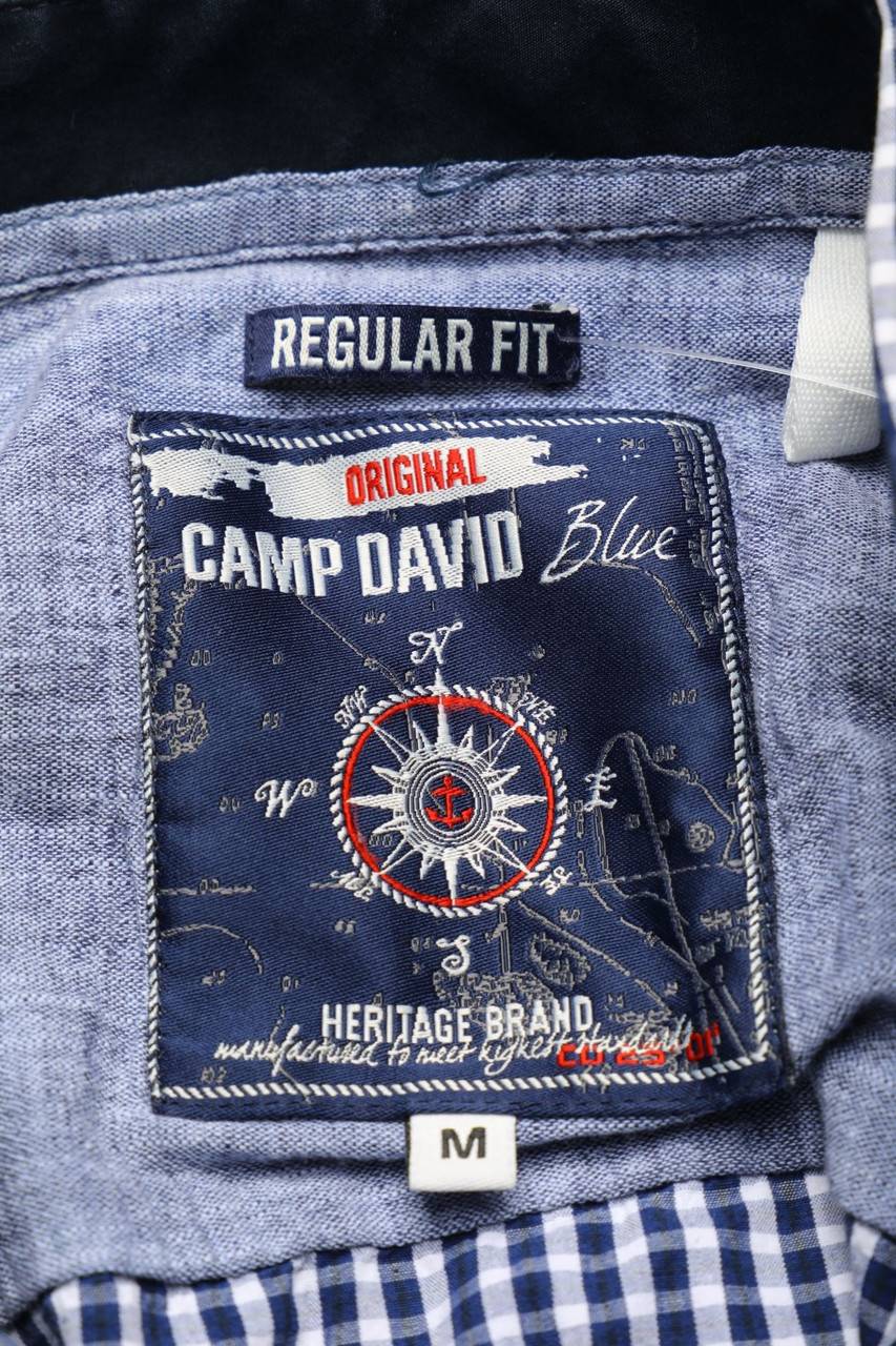 Carou Camp David Kariertes Hemd Mit Stickereien