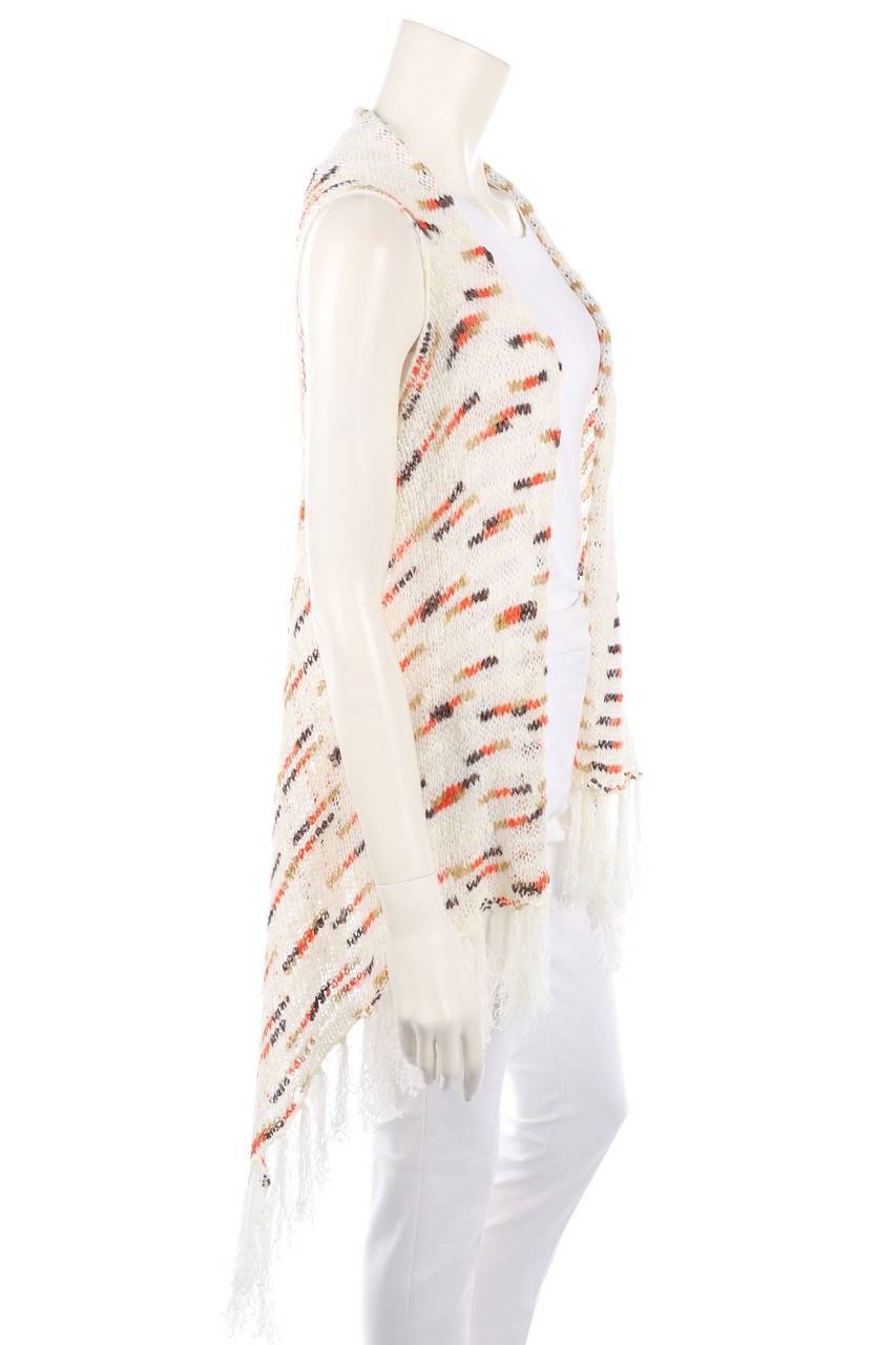 Carou Cashmere Company Strickweste Mit Fransen