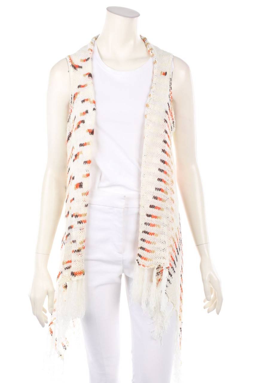 Carou Cashmere Company Strickweste mit Fransen