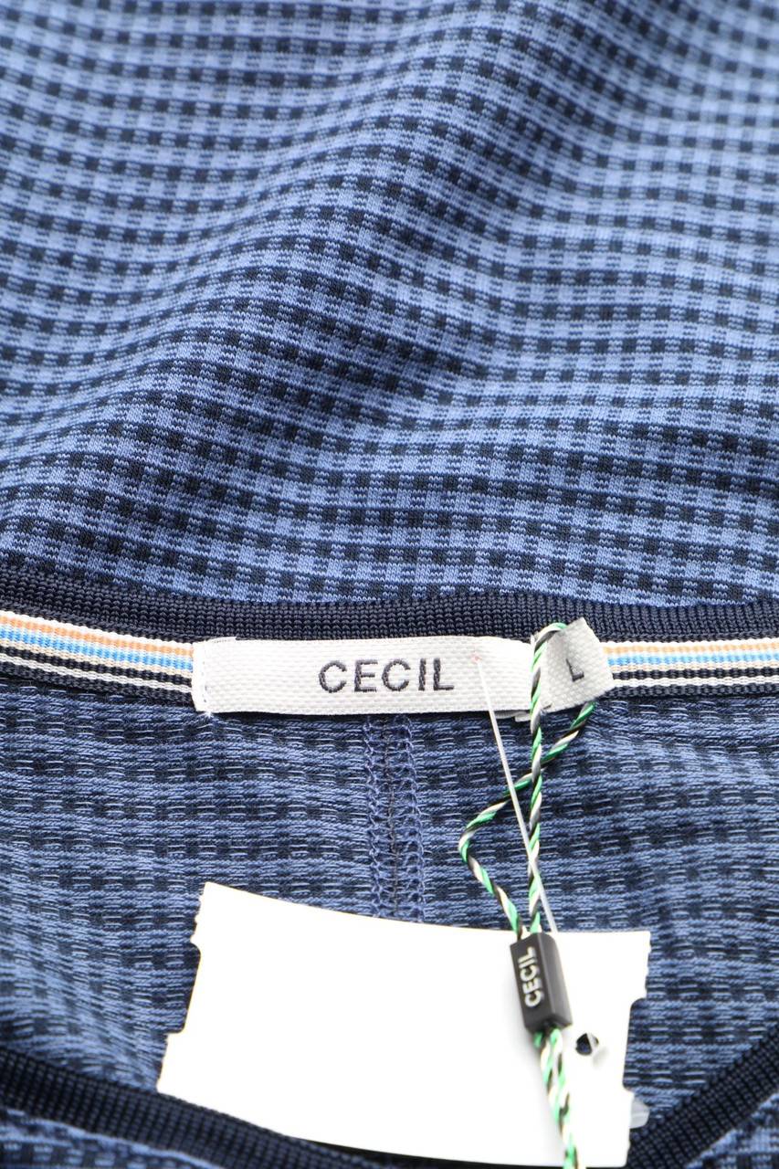 Carou CECIL Karo-Longsleeve-Shirt Mit Tunnelzug