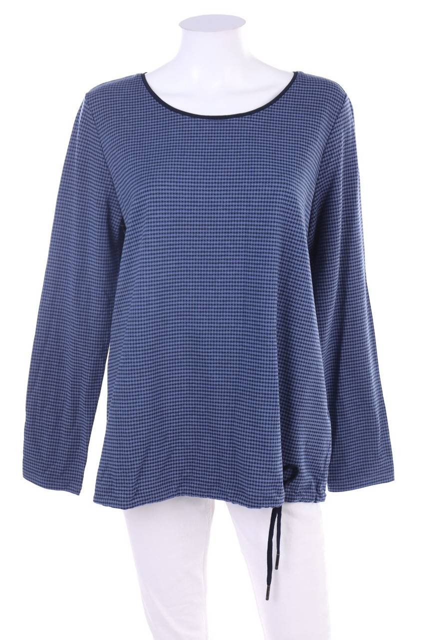 Carou CECIL Karo-Longsleeve-Shirt mit Tunnelzug