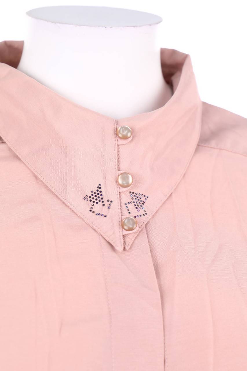 Carou CHALOU Hemd-Bluse Mit Strass-Steinen