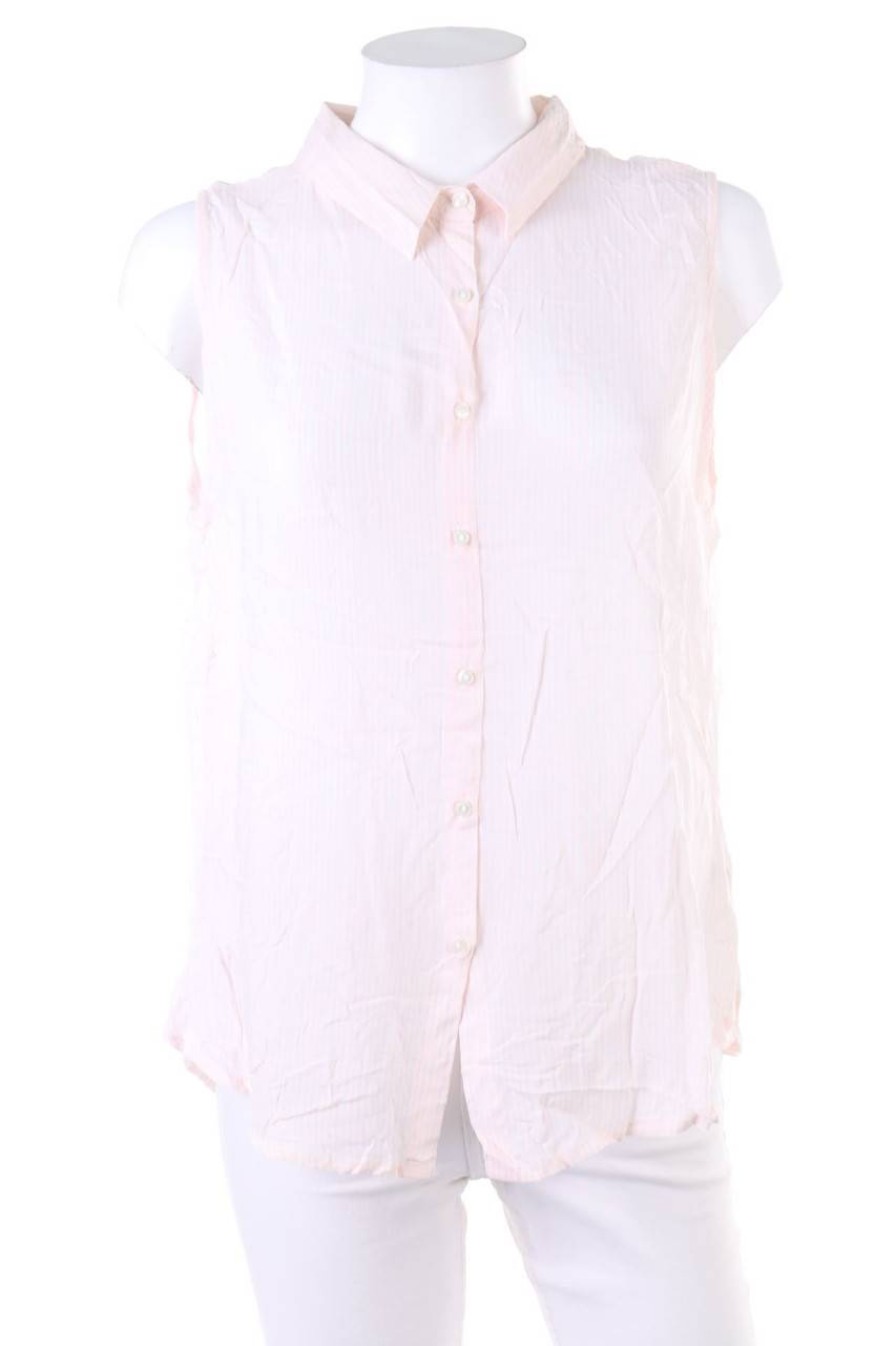 Carou Chicorée ärmellose Hemd-Bluse mit Streifen