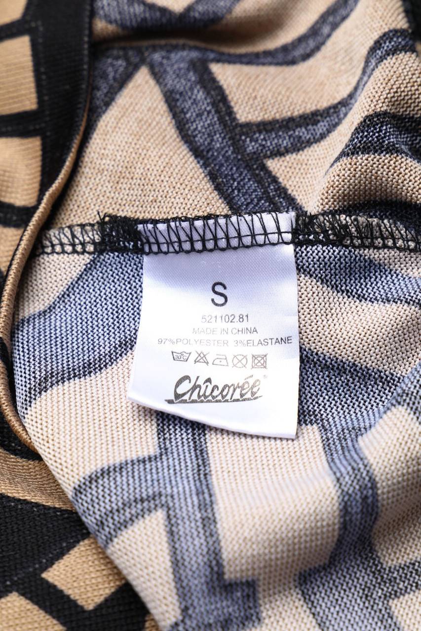 Carou Chicorée Batwing-Shirt Mit Geo-Print