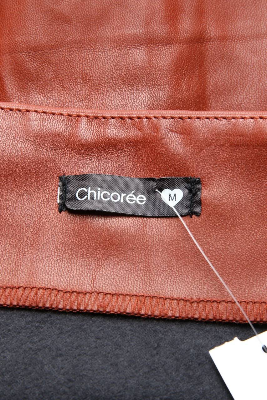 Carou Chicorée Faux Leather-Mini-Rock Mit Zipper