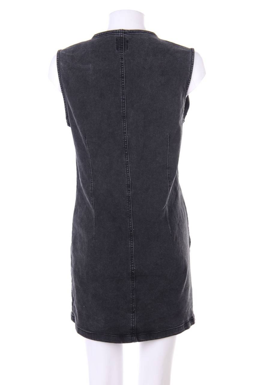 Carou Chicorée Jeanskleid Mit Aufgesetzten Taschen