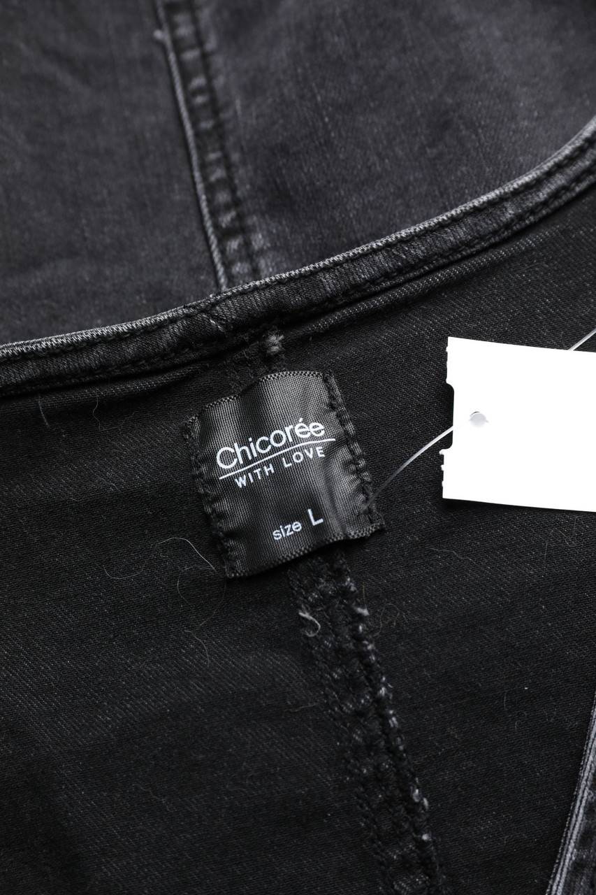 Carou Chicorée Jeanskleid Mit Aufgesetzten Taschen