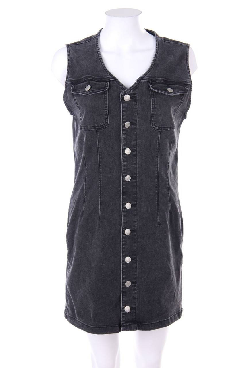 Carou Chicorée Jeanskleid mit aufgesetzten Taschen