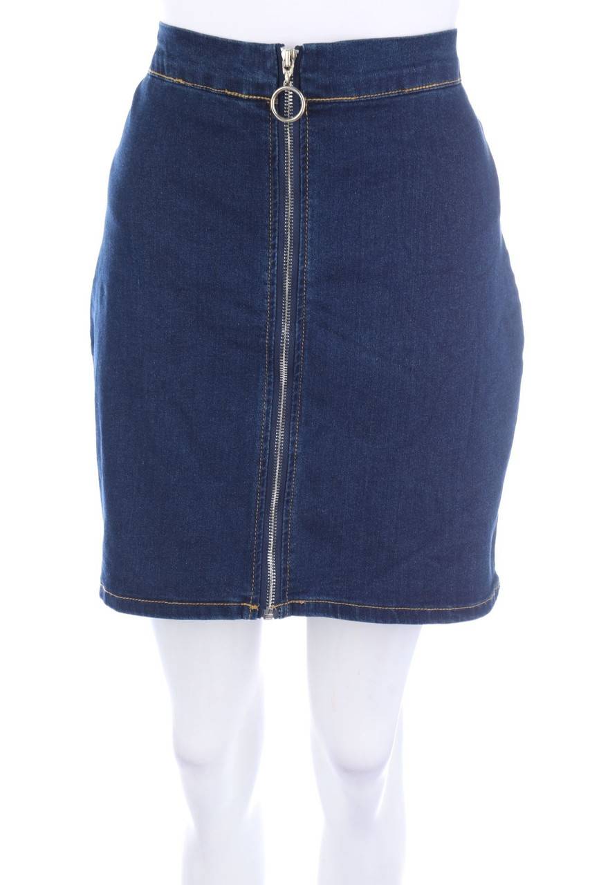 Carou Chicorée Jeansrock mit Reißverschluss