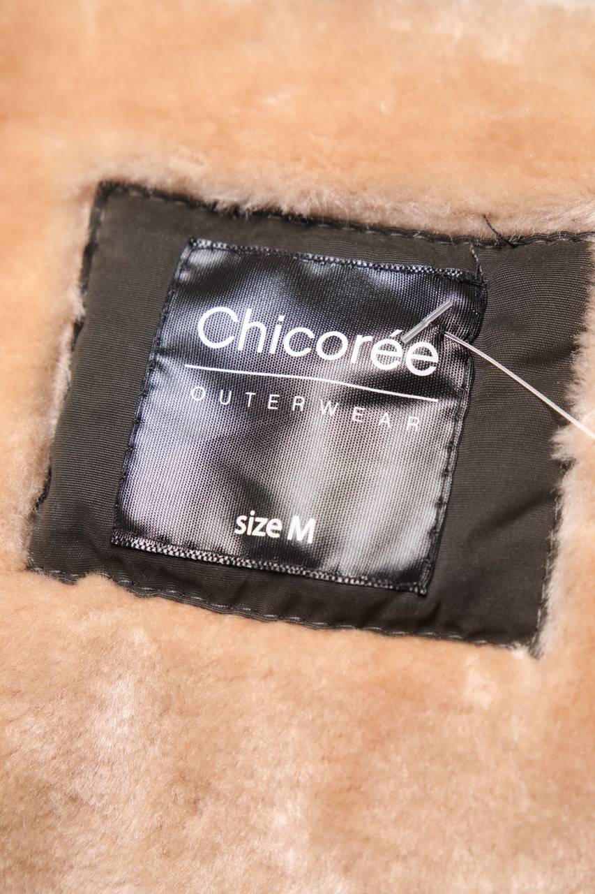 Carou Chicorée Parka Mit Fake Fur-Besatz