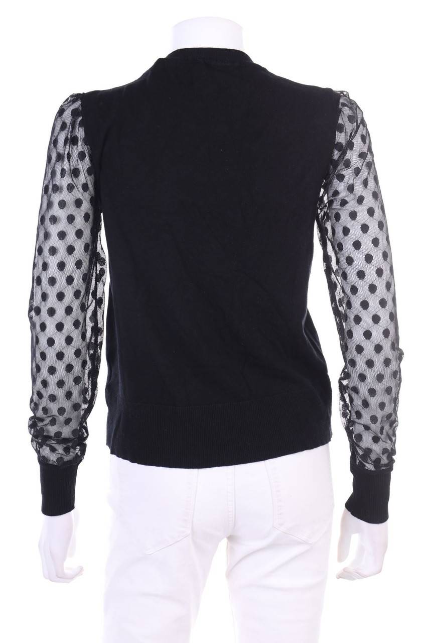 Carou Chicorée Strick-Pullover Mit Mesh-Einsatz