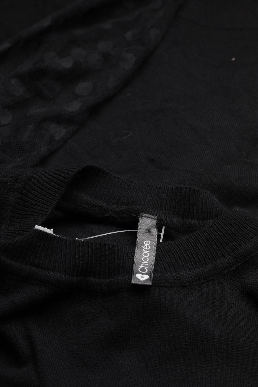 Carou Chicorée Strick-Pullover Mit Mesh-Einsatz