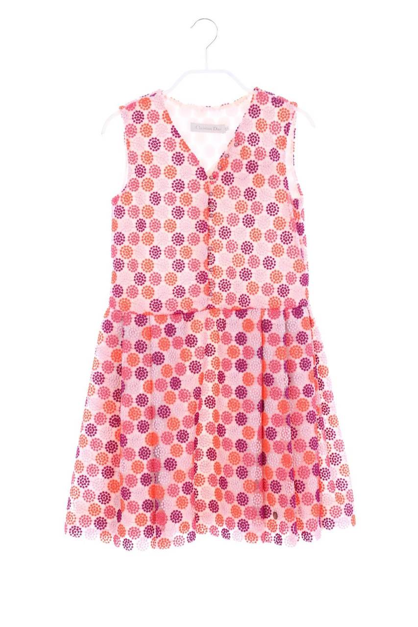 Carou Christian Dior Mesh-Kleid mit Stickereien