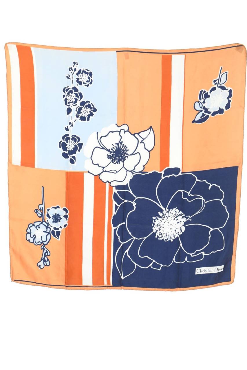 Carou Christian Dior Vintage-Tuch Mit Blumen-Print