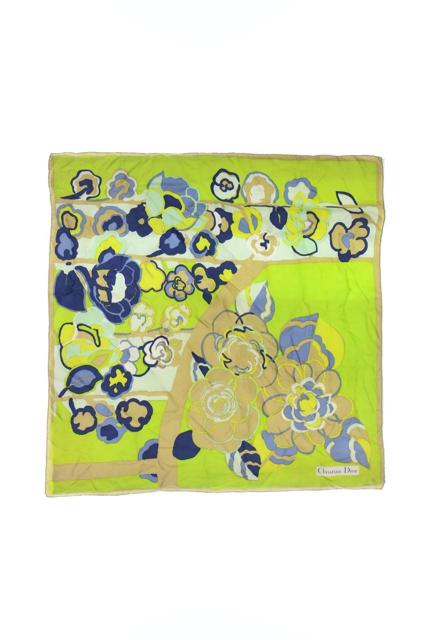 Carou Christian Dior Vintage-Tuch Mit Blumen-Print
