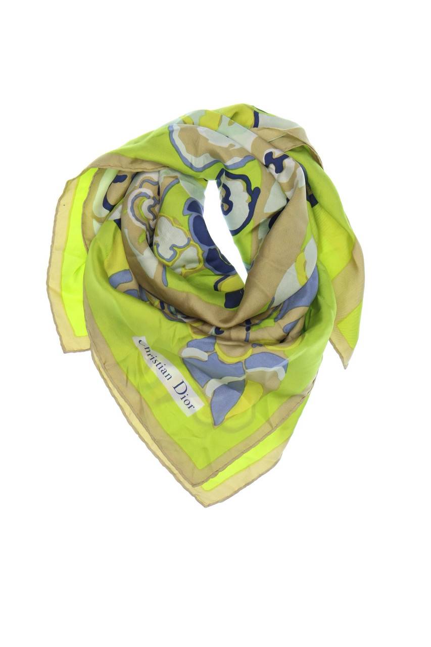 Carou Christian Dior Vintage-Tuch mit Blumen-Print